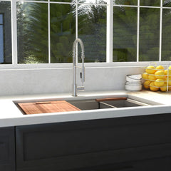 ZLINE 30" Garmisch Undermount Single Bowl Kitchen Sink with Bottom Grid and Accessories SLS