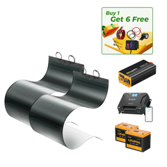 BougeRV 12V 400 Watt CIGS Flexible Solar System Kit (Pre-Punched Holes Version)