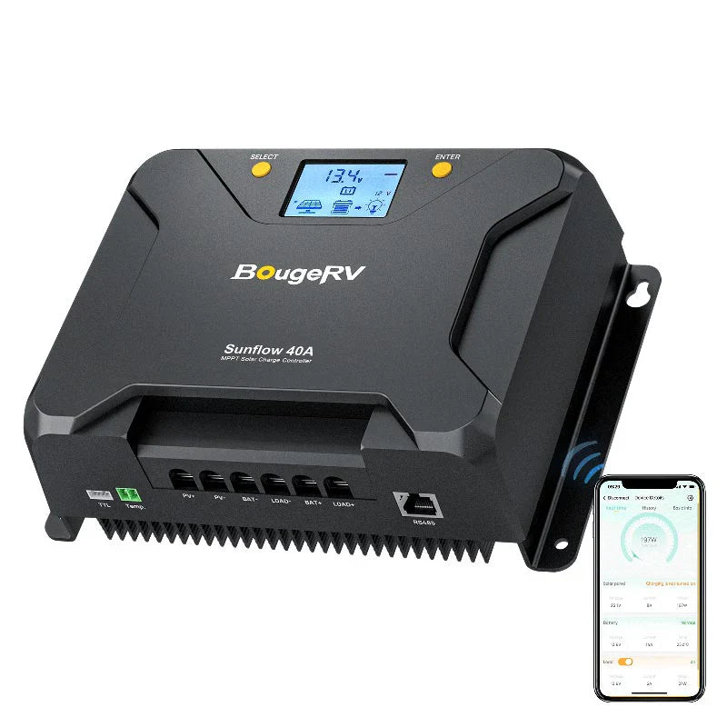 BougeRV Sunflow 12V/24V 40A MPPT Solar Charge Controller