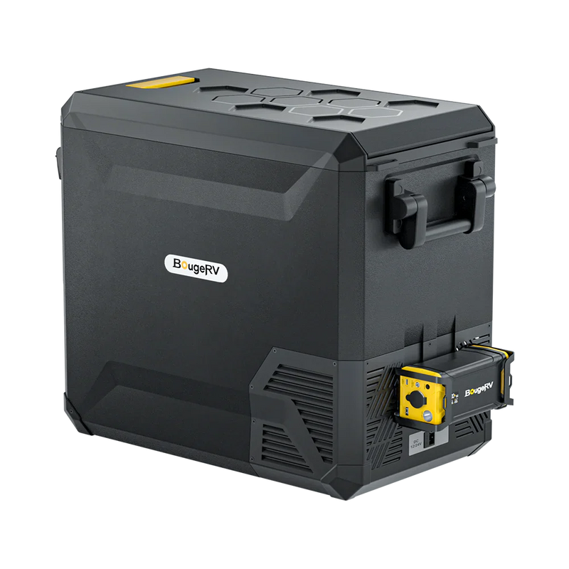 BougeRV ASPEN 50 12 Volt 53QT(50L) Dual Zone Fridge With 220Wh Battery