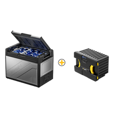 BougeRV Rocky 69QT Dual Zone 12V Portable Fridge With Battery