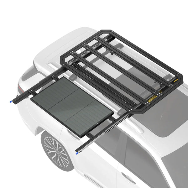 BougeRV Modular Roof Rack Platform With Slidable Solar Panel Bracket ...