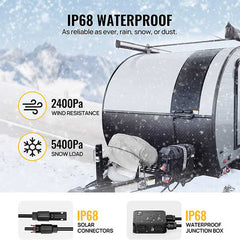 BougeRV 12V 400 Watt CIGS Flexible Solar System Kit (Pre-Punched Holes Version)