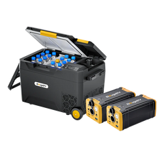 BougeRV CRX2 31QT Battery Powered Insulated Dual-Zone Portable Fridge With 2 x Batteries