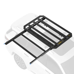BougeRV Modular Roof Rack Platform With Slidable Solar Panel Bracket + 2 x 75W CIGS Solar Panels