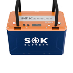 SOK Battery 24V 150Ah Lithium Iron Phosphate Battery With Built-in Heater & Bluetooth
