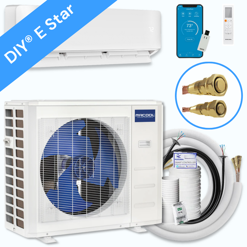 MRCOOL DIY® 5th Gen 9,000 BTU 23.6 SEER Energy Star Mini Split Complete System – 115V with 25 ft. Quick Connect Line Set & DIYPRO® Cable