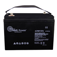 AIMS Power AGM 6V 225Ah Deep Cycle Battery Heavy Duty