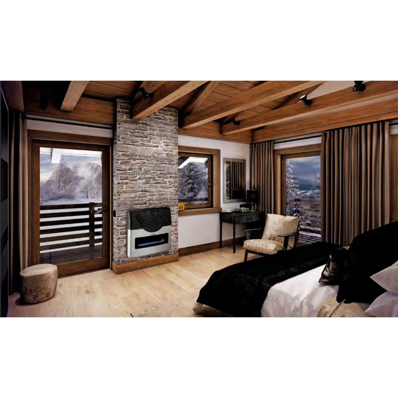 Martin Direct Vent Thermostatic Wall Mounted Heater w/window 20,000 Btu