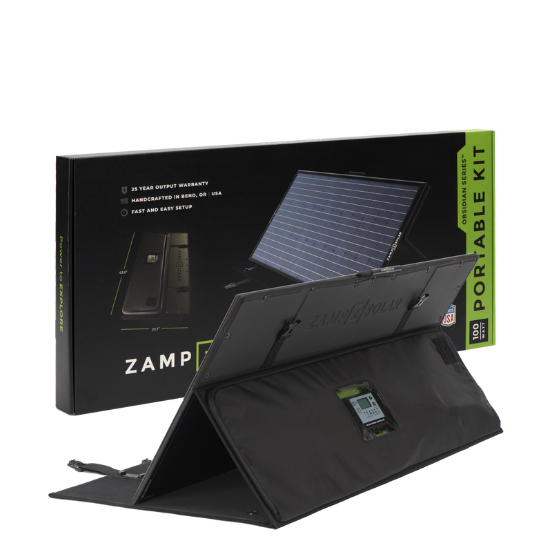 Zamp Solar OBSIDIAN® SERIES 100 Watt Portable Kit - Regulated