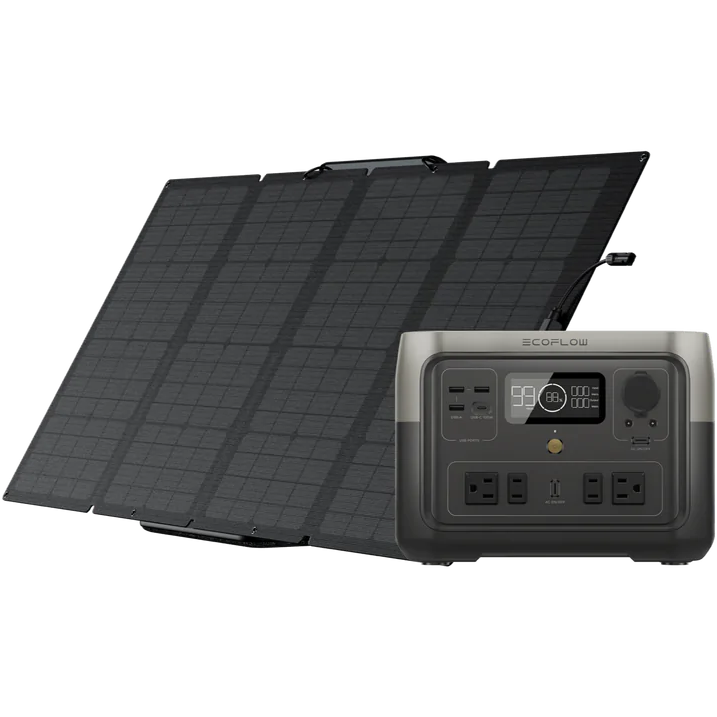 EcoFlow RIVER 2 [MAX] 512Wh / 500W Portable Power Station + Choose Your  Custom Bundle | Complete Solar Kit