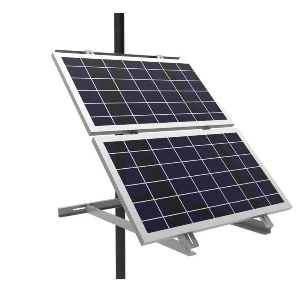 AIMS Power Adjustable Solar Side Pole Mount Bracket (Pole not Included) – Fits 2 Panels