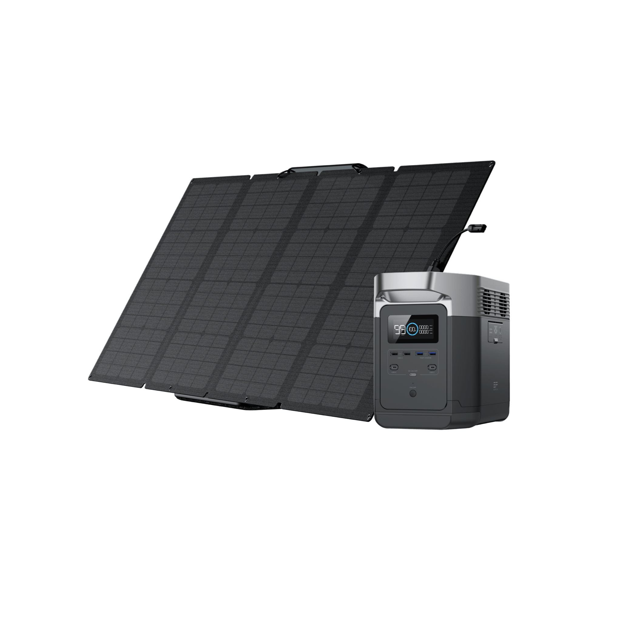 EcoFlow Delta 1300 Portable Power Station + 160W Portable Solar Panel