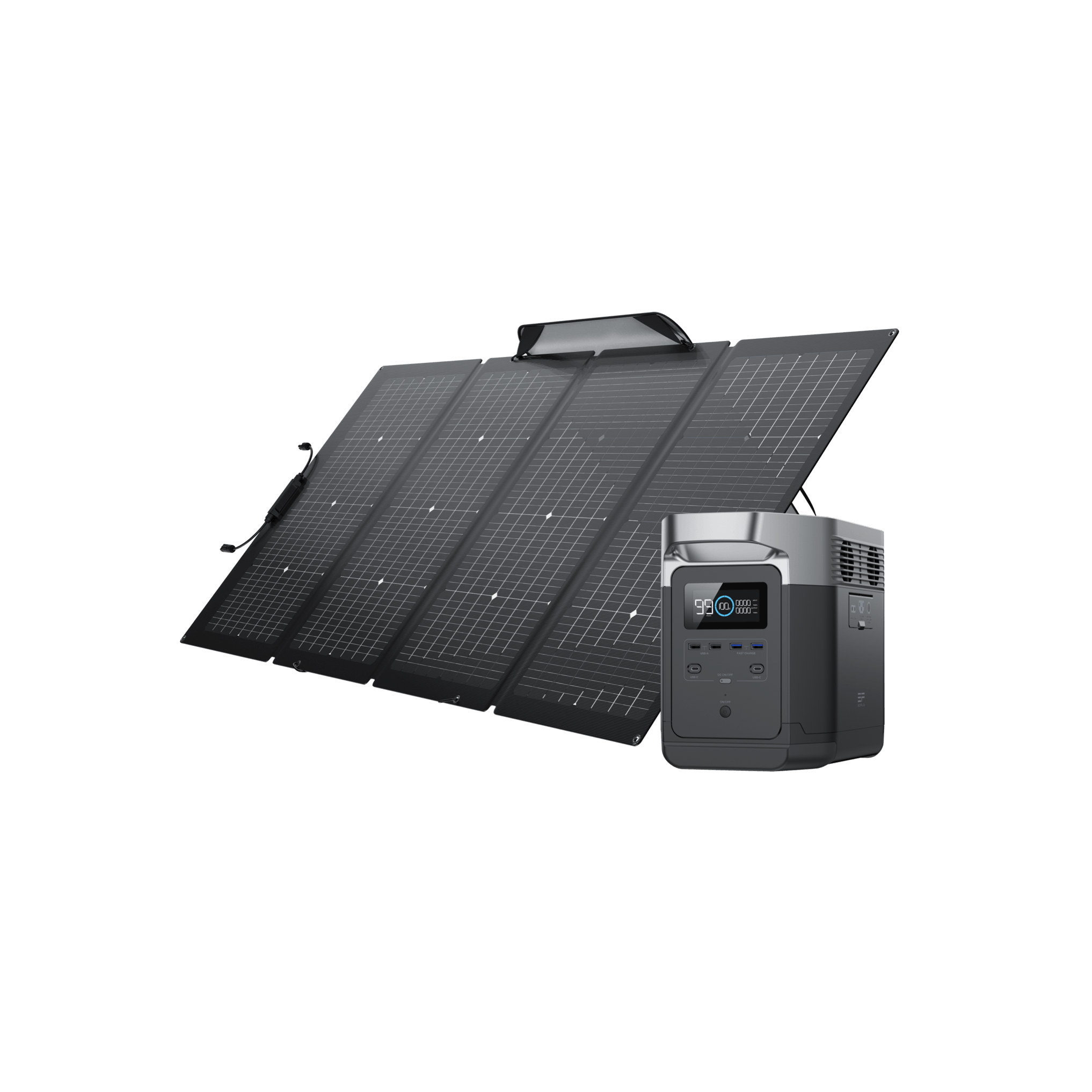 EcoFlow Delta 1300 Portable Power Station + 220W Portable Solar Panel