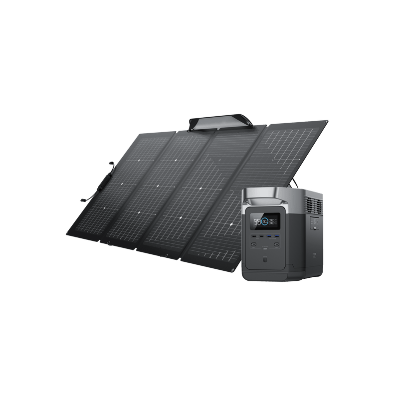 EcoFlow Delta 1300 Portable Power Station + 220W Portable Solar Panel