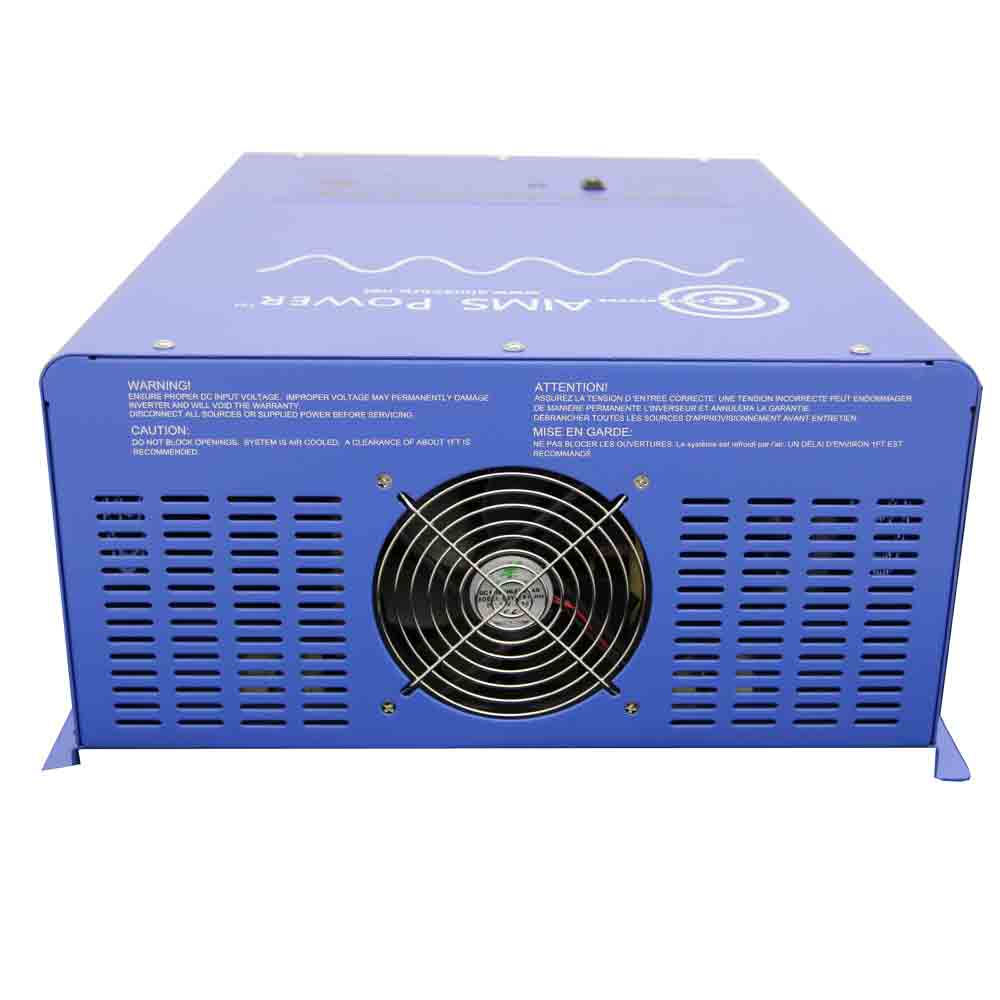 AIMS Power 4000 Watt Pure Sine Inverter Charger 24Vdc To 120Vac Output Listed To UL & CSA