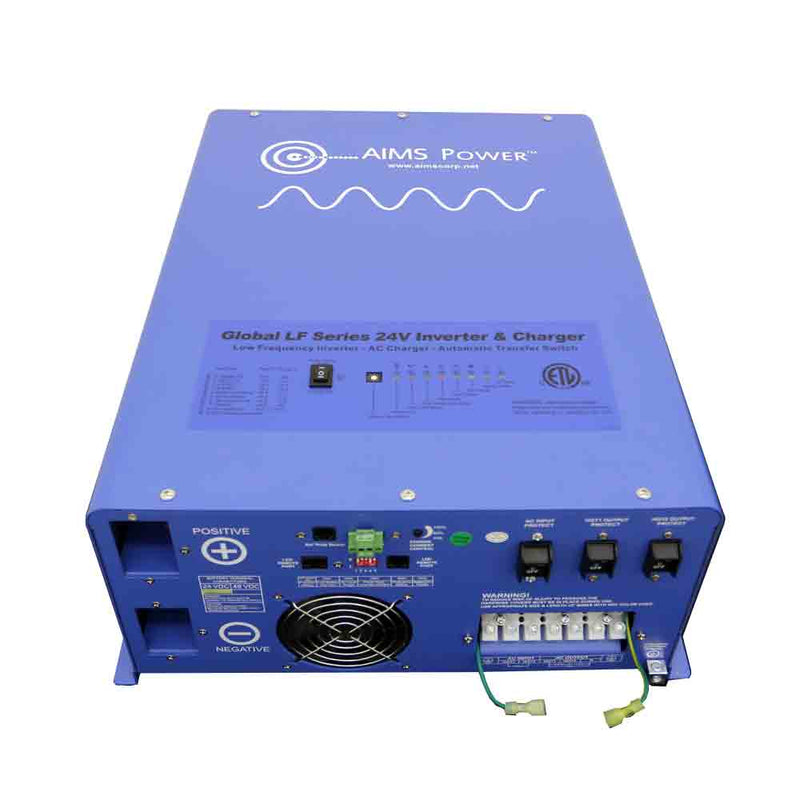 AIMS Power 6000 Watt Pure Sine Inverter Charger 24Vdc To 120Vac Output Listed To UL & CSA