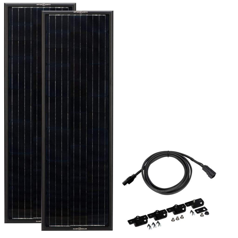 Zamp Solar Obsidian 180 Watt 9.4 Amp Long & Narrow Solar Panel Kit