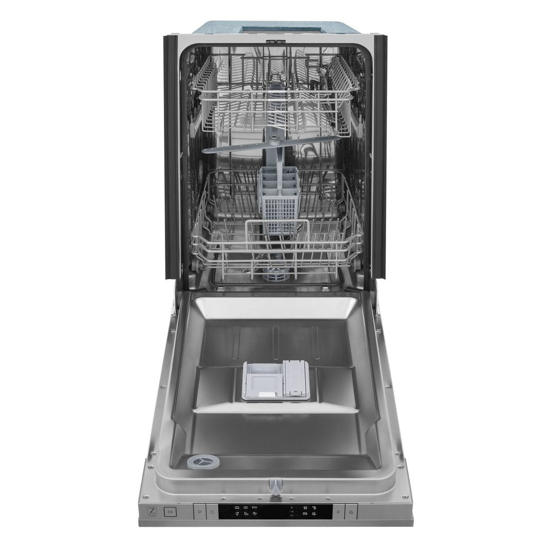 ZLINE 18 in. Compact Top Control Dishwasher 120-Volt with Stainless Steel Tub and Traditional Style Handle