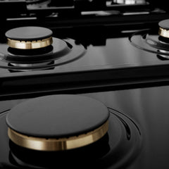 ZLINE Autograph Edition 36" Porcelain Rangetop with 6 Gas Burners in DuraSnow® Stainless Steel with Accents RTSZ-36