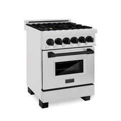 ZLINE 24" 2.8 cu. ft. Autograph Edition Range Dual Fuel Range with Gas Stove and Electric Oven in DuraSnow® Stainless Steel (RASZ-SN-24)