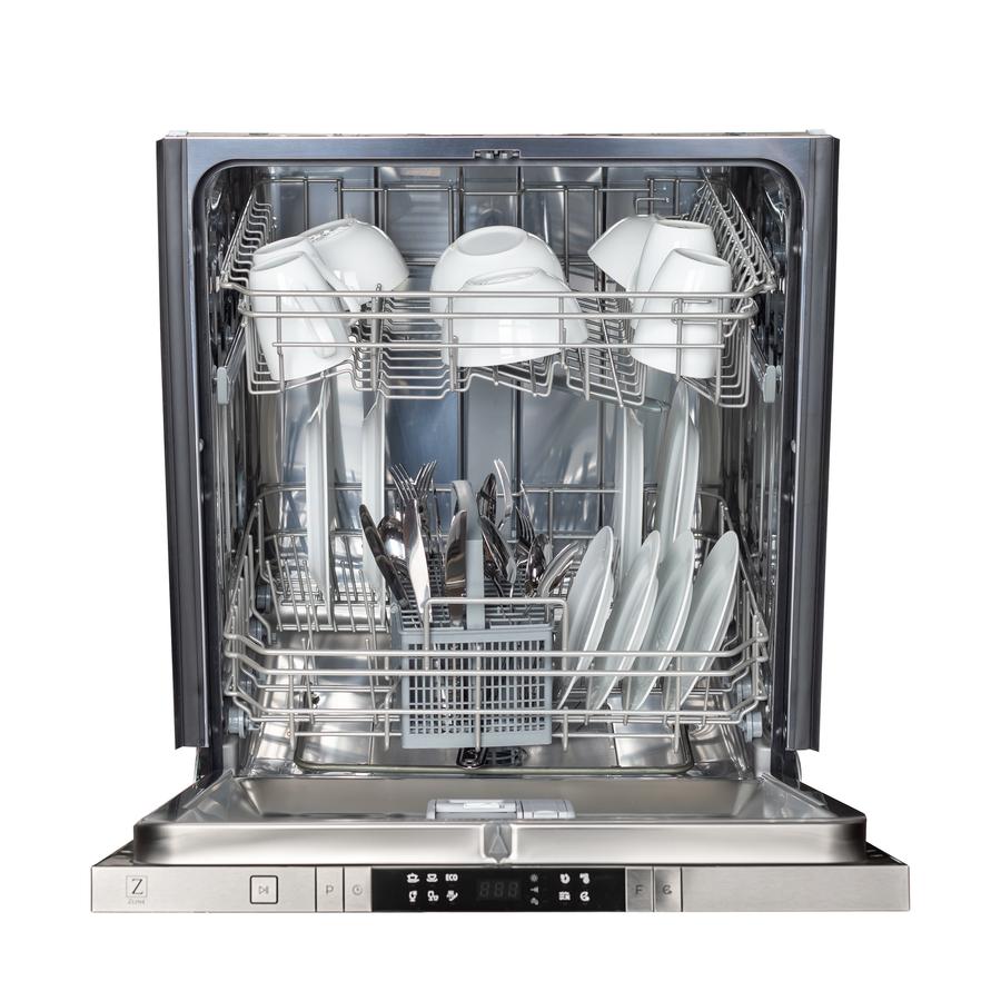 ZLINE 24 in. Top Control Dishwasher 120-Volt with Stainless Steel Tub and Modern Style Handle